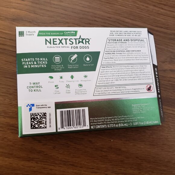 Nextstar For Dogs 45 - 88 lbs Flea Tick Topical 2 doses - Picture 4 of 5